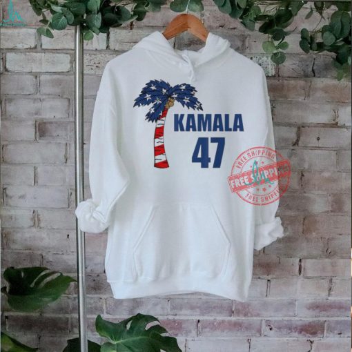 Kamala Harris 47 Coconut Tree USA Flag T Shirts