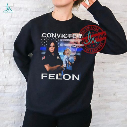 Kamala Harris Defeating Convicted Felon Donald Trump T Shirt