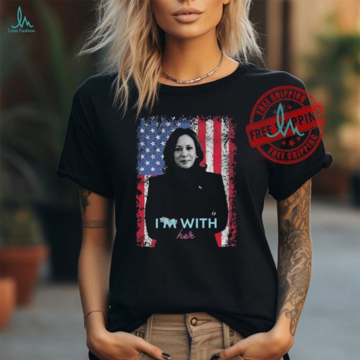 Kamala Harris I’m With Her American flag 2024 Shirt