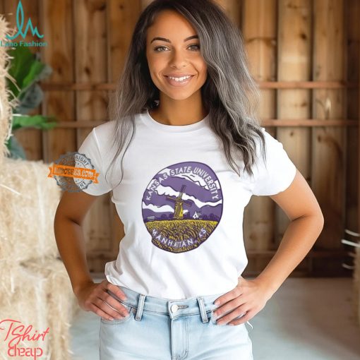 Kansas State University Manhattan KS windmill art circle shirt