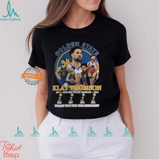 Klay Thomson Golden State Warriors 2011 2024 Thank You For The Memories T Shirt