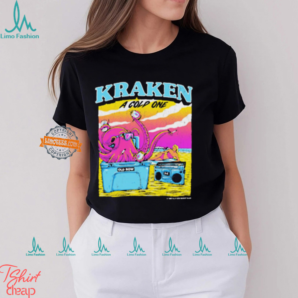 Kraken A Cold One Old Row t shirt Kraken A Cold One Old Row t shirt