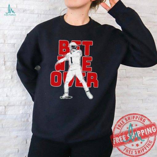 Kyler Murray 1 Arizona Cardinals football bet the over shirt