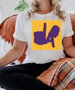 LA Hands Silhouette, Purple Shirt