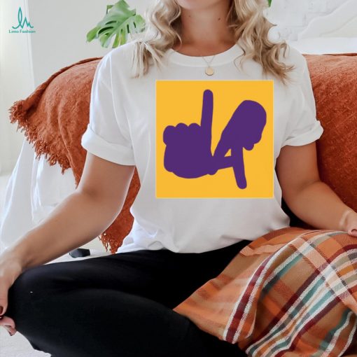 LA Hands Silhouette, Purple Shirt