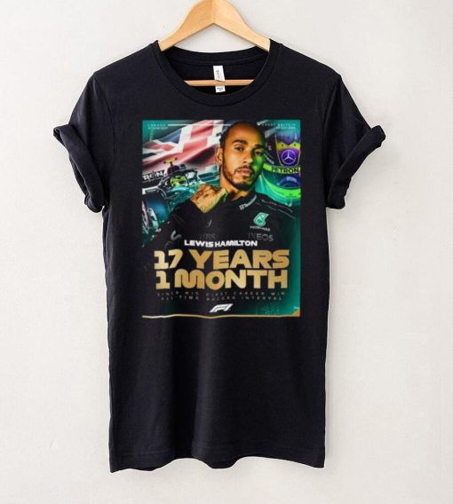 Lewis Hamilton 17 Years 1 Month Since His First Career Win All Time Record Interval F1 shirt