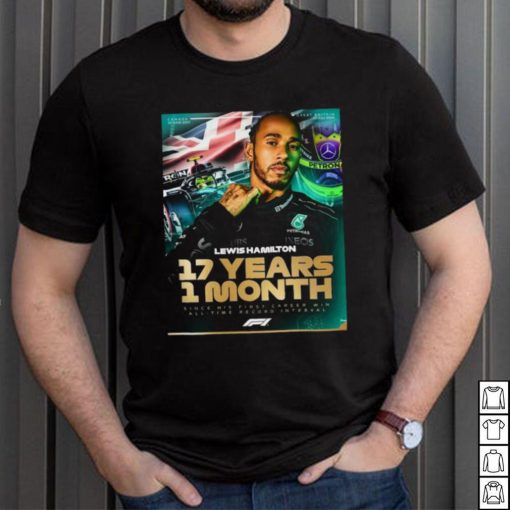 Lewis Hamilton 17 Years 1 Month Since His First Career Win All Time Record Interval F1 shirt
