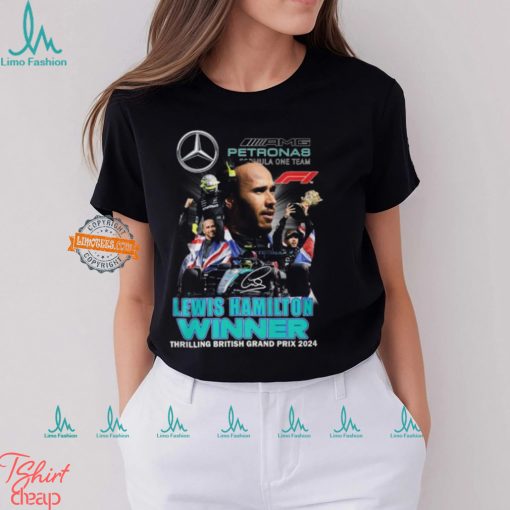 Lewis Hamilton Winner Thrilling British Grand Prix 2024 T Shirt