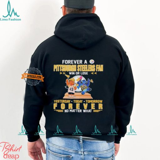 Lilo And Stitch Football Forever A Pittsburgh Steelers Fan 2024 Shirt