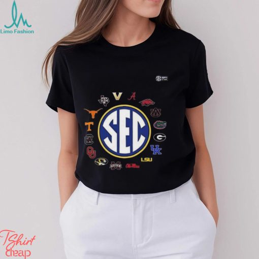 Logos of 2024 southeastern conference teams shirt