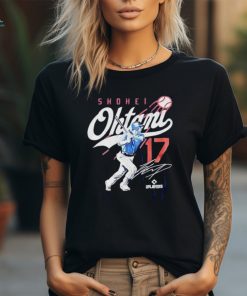 Los Angeles Dodgers Shohei Ohtani 17 Red signature batting shirt