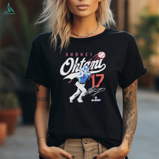 Los Angeles Dodgers Shohei Ohtani 17 Red signature batting shirt