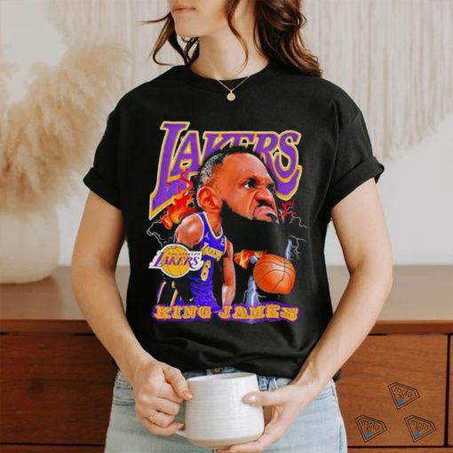 Los Angeles Lakers Lebron James king James big head signature shirt