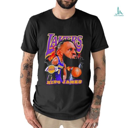 Los Angeles Lakers Lebron James king James big head signature shirt