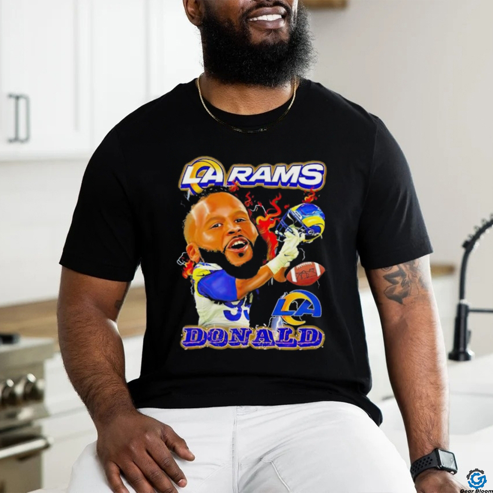 Los Angeles Rams Aaron Donald big head signature shirt Los Angeles Rams Aaron Donald big head signature shirt