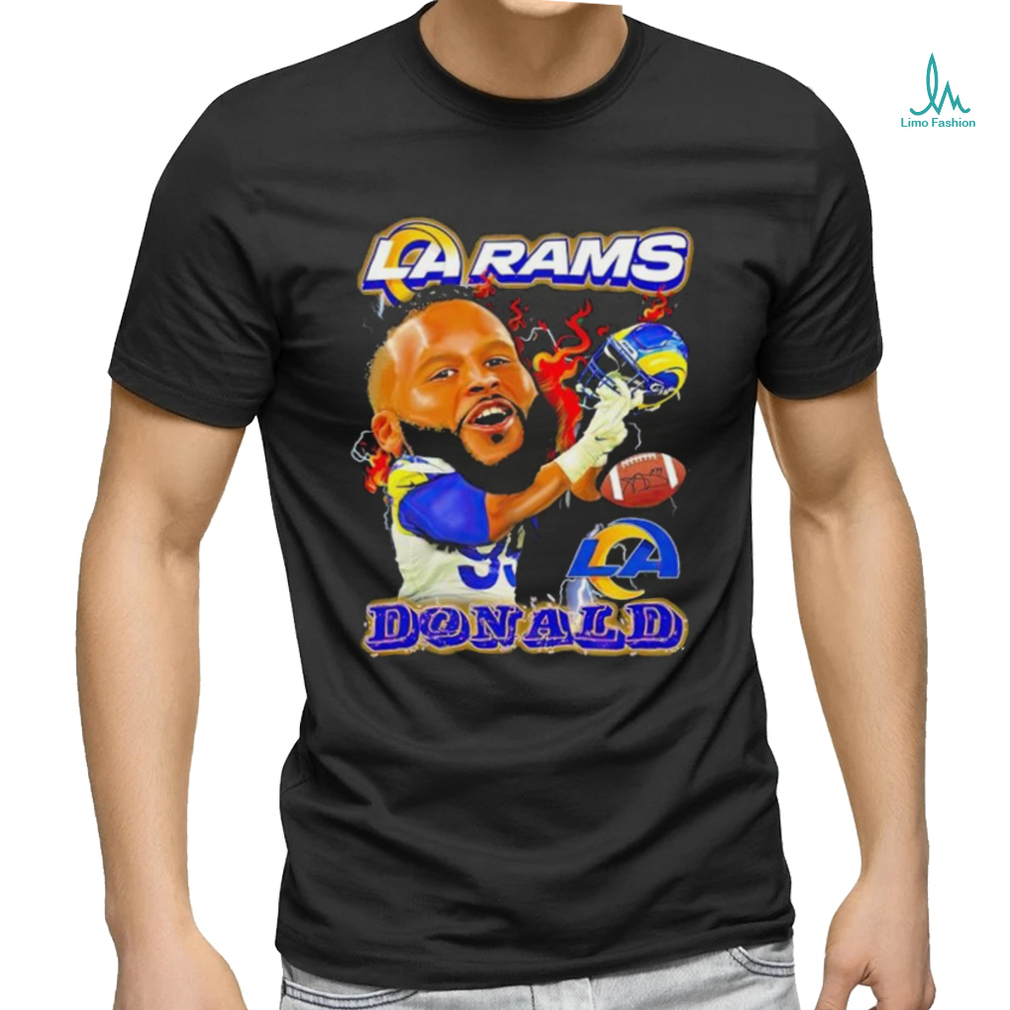 Los Angeles Rams Aaron Donald big head signature shirt Los Angeles Rams Aaron Donald big head signature shirt