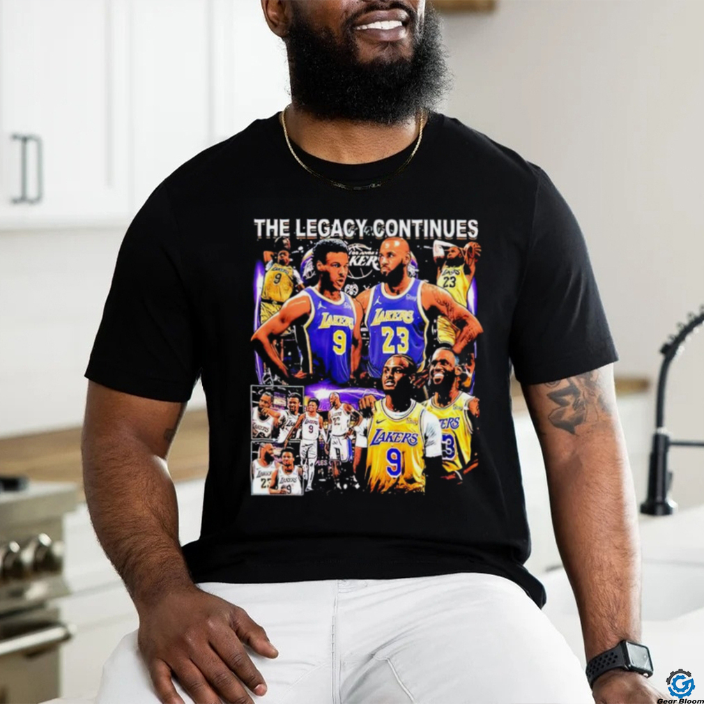 Los Angles Lakers Bronny James Lebron James the legacy continues graphic shirt Los Angles Lakers Bronny James Lebron James the legacy continues graphic shirt