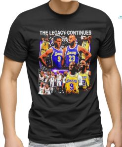 Los Angles Lakers Bronny James Lebron James the legacy continues graphic shirt