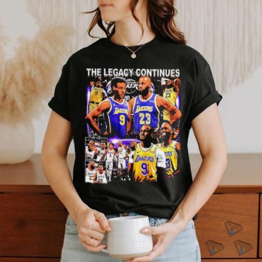Los Angles Lakers Bronny James Lebron James the legacy continues graphic shirt