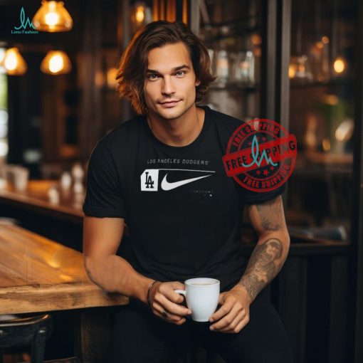 Los angeles dodgers nike fashion graphic swoosh 2024 shirt