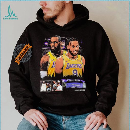Los angeles larkers lebron james and bronny james shirt