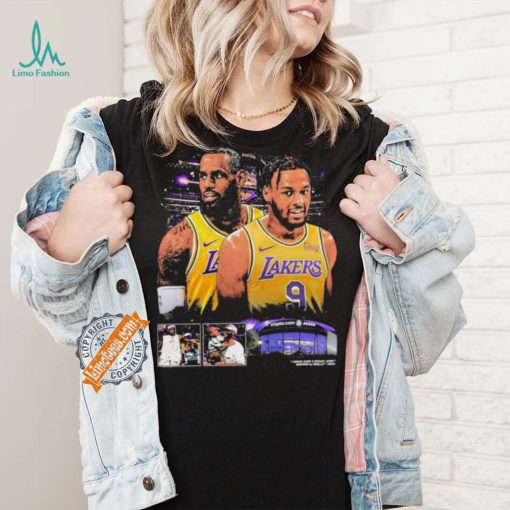 Los angeles larkers lebron james and bronny james shirt