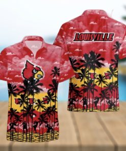 Louisville Cardinals Palms Tree Hawaiian Shirt