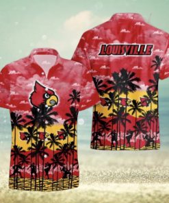 Louisville Cardinals Palms Tree Hawaiian Shirt