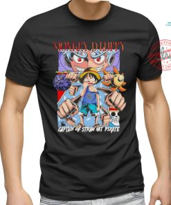 MLB Anime One Piece Funny Luffy Baseball Logo shirt