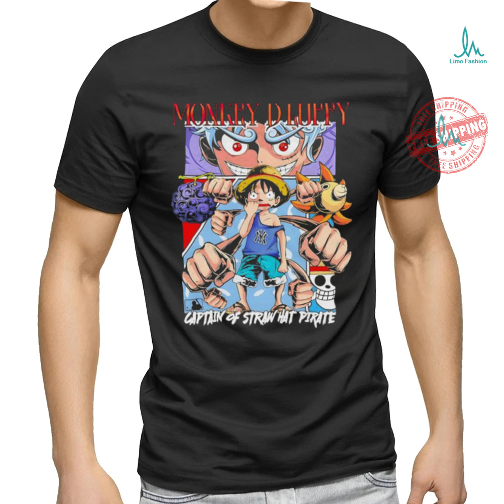 MLB Anime One Piece Funny Luffy Baseball Logo shirt MLB Anime One Piece Funny Luffy Baseball Logo shirt