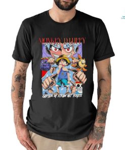 MLB Anime One Piece Funny Luffy Baseball Logo shirt