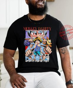 MLB Anime One Piece Funny Luffy Baseball Logo shirt