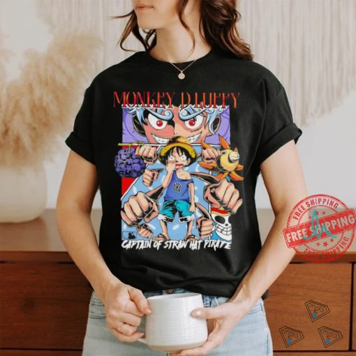 MLB Anime One Piece Funny Luffy Baseball Logo shirt