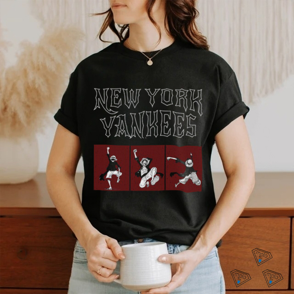 MLB Anime One Piece Luffy New York Yankees T Shirt MLB Anime One Piece Luffy New York Yankees T Shirt
