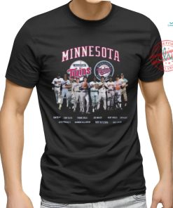 MLB Minnesota Twins Baseball Team Signatures T Shirt