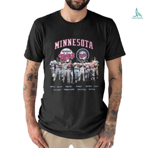 MLB Minnesota Twins Baseball Team Signatures T Shirt