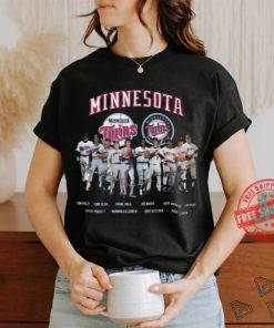 MLB Minnesota Twins Baseball Team Signatures T Shirt