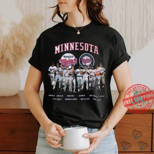 MLB Minnesota Twins Baseball Team Signatures T Shirt