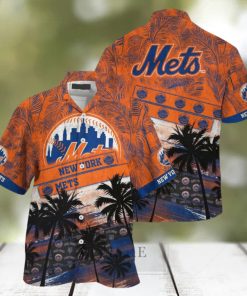 MLB New York Mets Hawaiian Shirt Palm Tree Pattern For Fans Sports