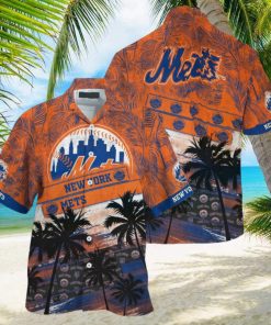 MLB New York Mets Hawaiian Shirt Palm Tree Pattern For Fans Sports