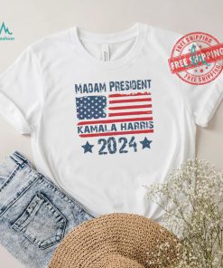 Madam President Kamala Harris 2024 US Flag T Shirt