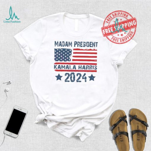 Madam President Kamala Harris 2024 US Flag T Shirt