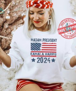 Madam President Kamala Harris 2024 US Flag T Shirt