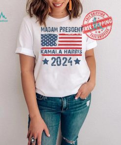 Madam President Kamala Harris 2024 US Flag T Shirt