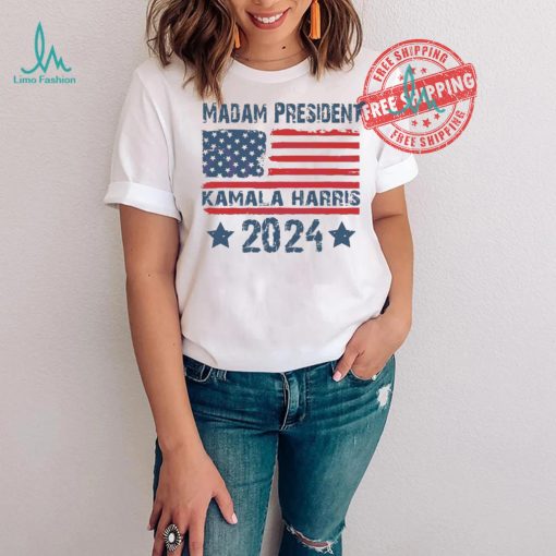 Madam President Kamala Harris 2024 US Flag T Shirt