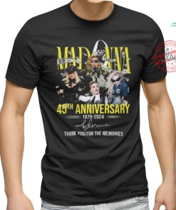 Madonna 45Th Anniversary T Shirt 1979 Äì 2024 Thank You For The Memories shirt