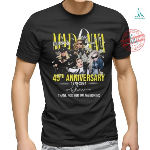 Madonna 45Th Anniversary T Shirt 1979 Äì 2024 Thank You For The Memories shirt