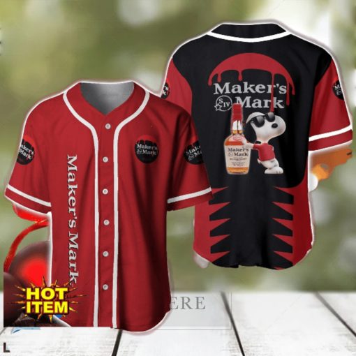 Maker’s Mark Snoopy Baseball Jersey Shirt For Snoopy Lovers Gift Ideas