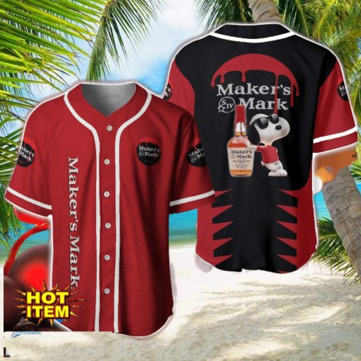 Maker’s Mark Snoopy Baseball Jersey Shirt For Snoopy Lovers Gift Ideas