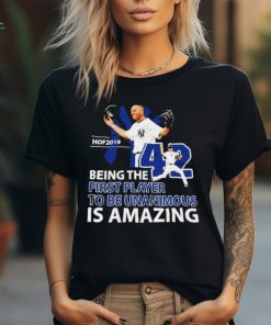 Mariano Rivera 42 NY Yankees being the first player to be unanimous is amazing shirt